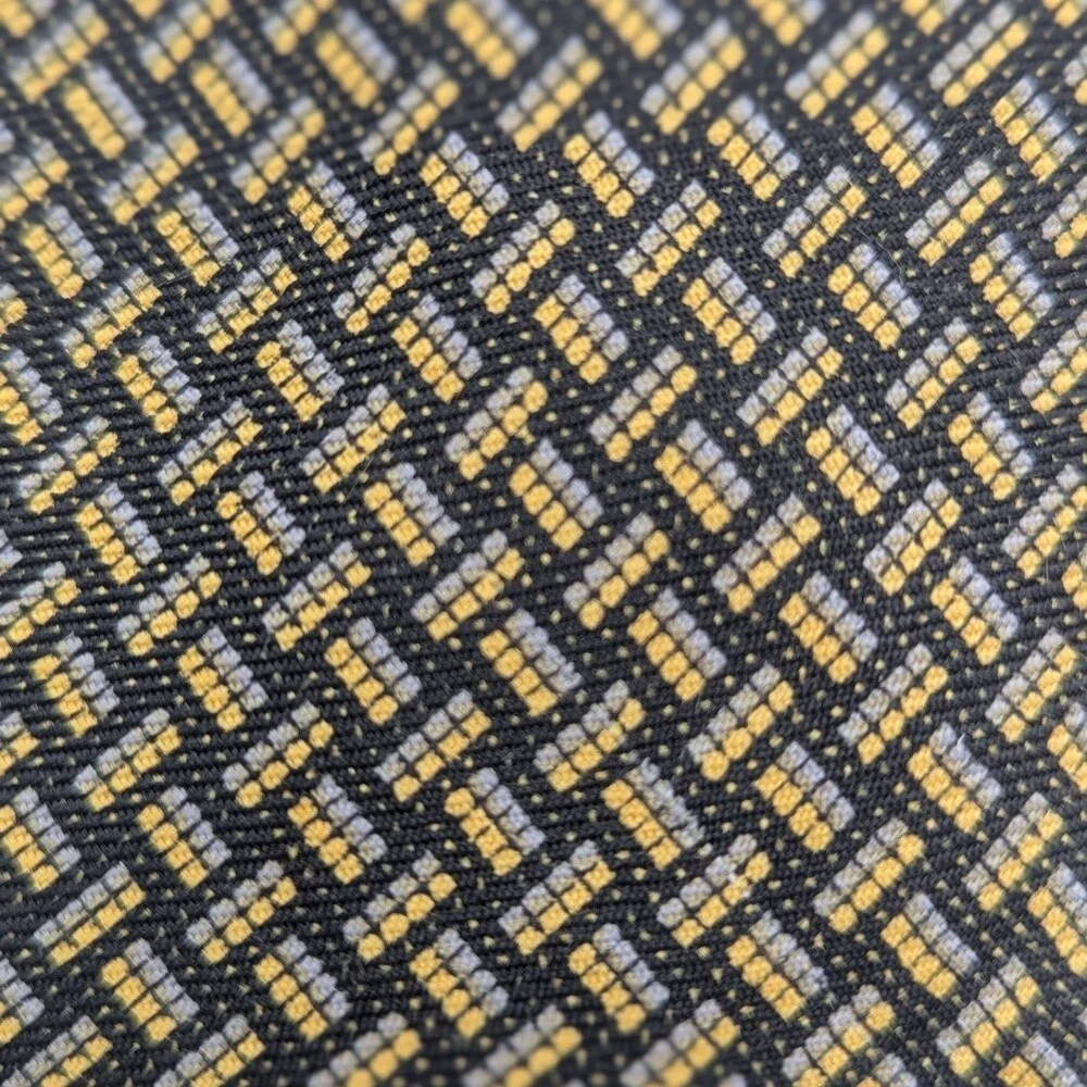 Bialucci Collection Striking Black & Gold Patterned Tie Perfect for Teens